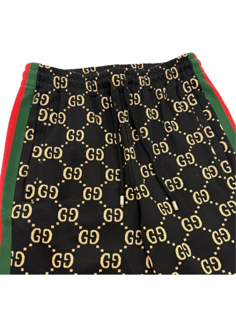 Gucci Web Line GG Cotton Jersey Jogger Pants Track Black XS